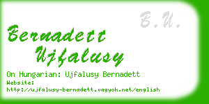 bernadett ujfalusy business card